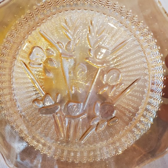 Lot of Iris & Herringbone Iridescent Vintage Glass - Picture 2 of 9